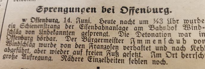 Zeitungsartikel 1923