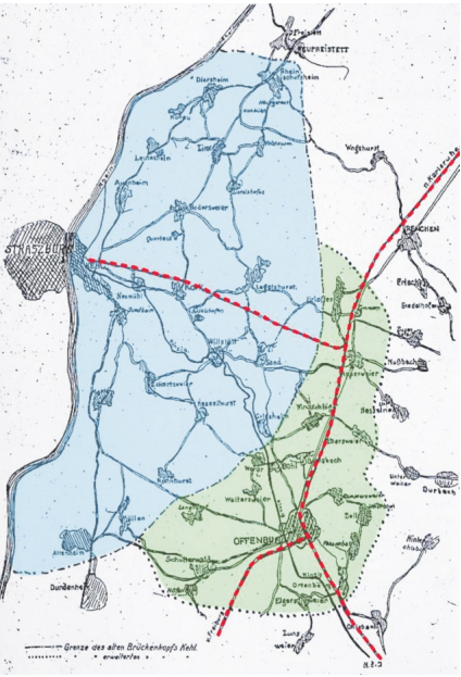 Detailkarte Brückenkopf Kehl