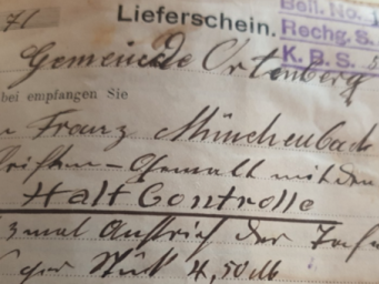 Aus dem Rechnungsbuch der Gemeinde Ortenberg